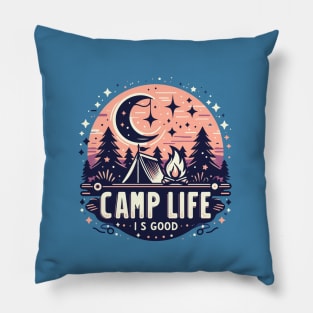 CAMP LIFE - IS GOOD - #CAMPLIFE Camping Life Shirt, Camp Life Sweatshirt, Camping Sweatshirt, Cabin Sweatshirt, Campfire shirt, Womens Camping Sweatshirt Posters and Art Prints Pillow