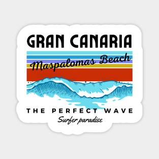 Vintage Maspalomas Beach Gran Canaria Spain Magnet
