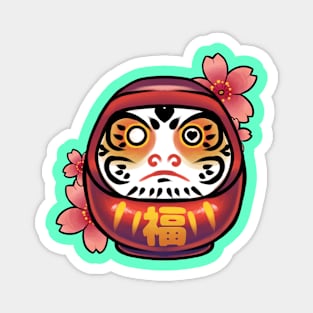 Sakura Daruma Magnet