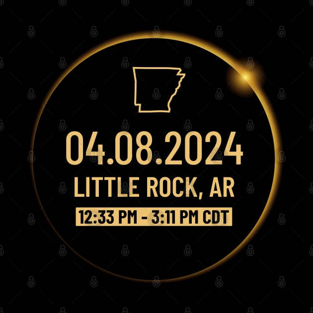 Arkansas State Little Rock AR USA Totality April 8, 2024 Total Solar Eclipse by Bunny Prince Design