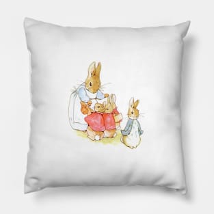 Beatrix Potter - Peter with family Pillow