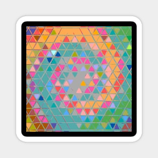 Rainbow Colorful Hippie Tiles Magnet