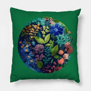 Green Living Happy Earth, plantlover Pillow