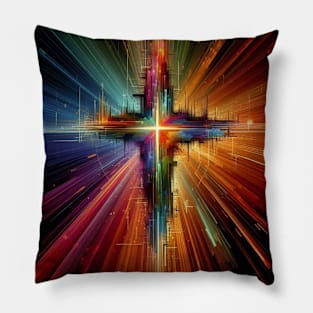 CRUZ ABSTRACTA DE COLORES Pillow