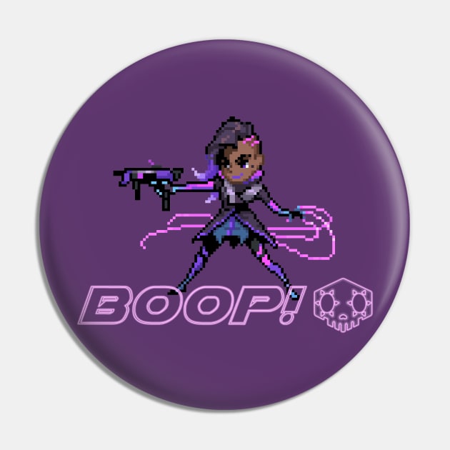 Overwatch - 16-Bit Sombra Quote Pin by wyckedguitarist