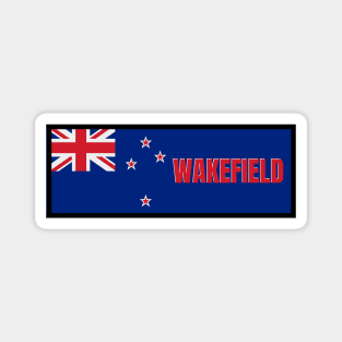 Wakefield City in New Zealand Flag Magnet
