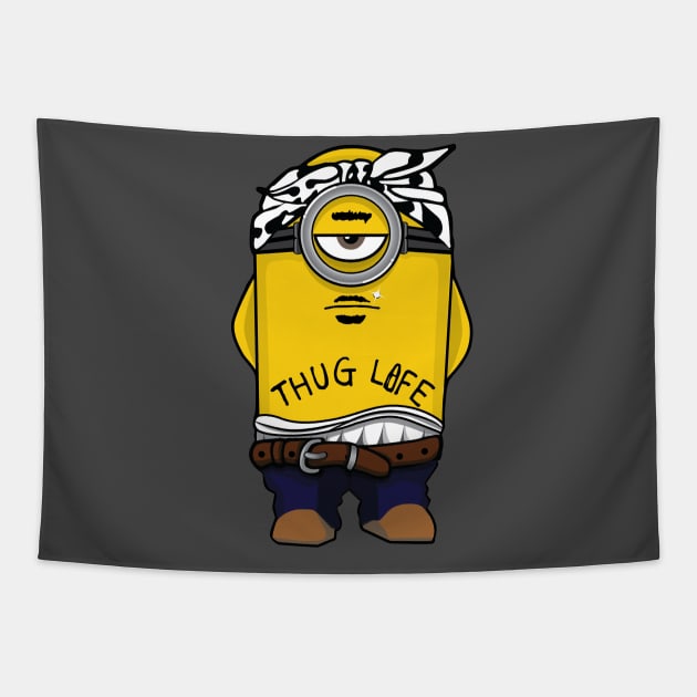 Minion Thug Life Tapestry by WigleyAve