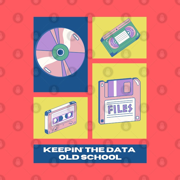 Keepin' The Data Old School (Retro Pink) | Geek Data Retro Design by GeekFlex