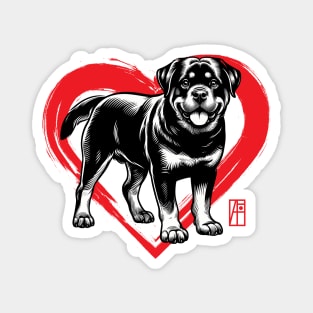 I Love My Rottweiler - I Love my dog - Intelligent dog Magnet