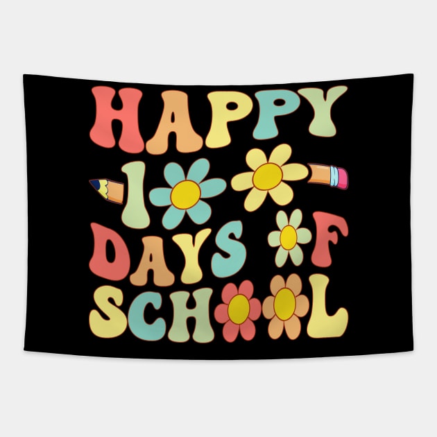 Happy 100 Days of School Kids Teachers 100 Days Smarter Tapestry by Vcormier