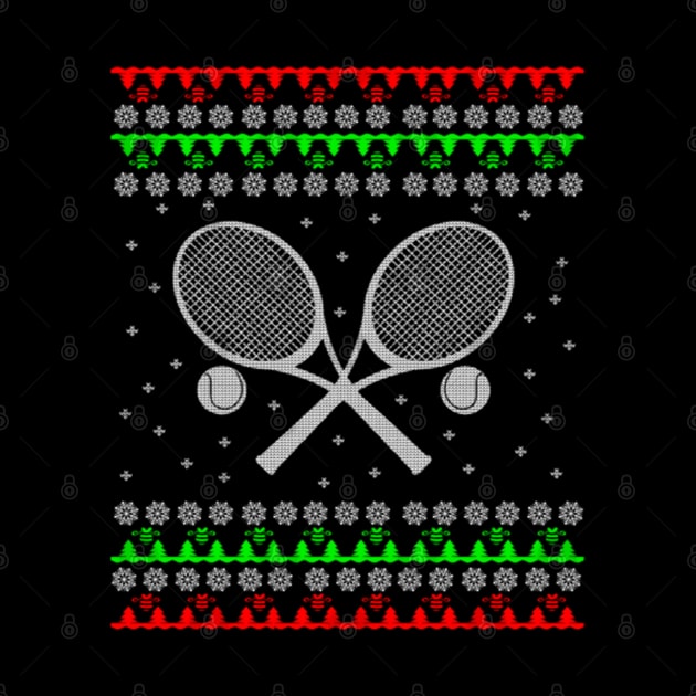 Tennis Ugly Christmas Sweater Gift by uglygiftideas