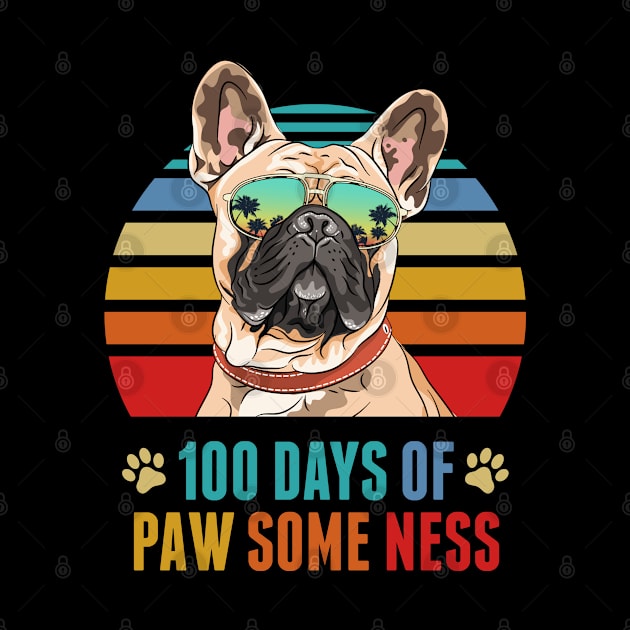 French Bulldog Dog 100 Days of School Funny by TheBeardComic