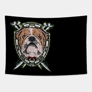 Angry Bulldog Tapestry