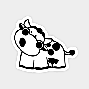 Black White Cow Magnet