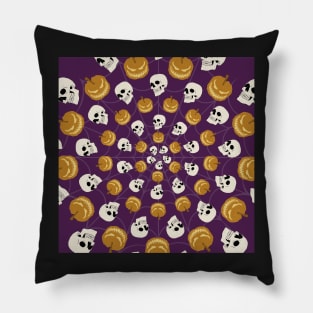 Skulls n pumpkins Pillow