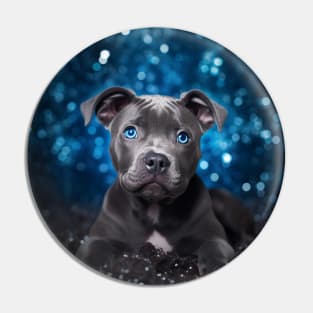 Staffy Portrait Pin