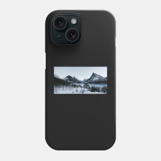 Wintertime - Panorama of Magic Innerdalen Valley on Cold Sunny Winter Day Phone Case