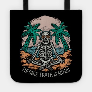 Meditating skeleton vintage hand drawn Tote