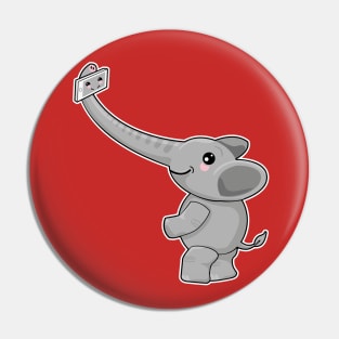 Cute Elephant selfie Pin