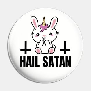 Devilish bunny Black Metal Pin