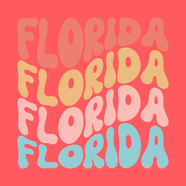 Florida Repeat Graphic Tee, Casual Sunshine State Shirt, Perfect for Beach Outings, Unique Gift for Florida Lovers by TeeGeek Boutique