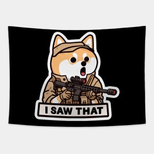 I SAW THAT MeMe Shiba Inu Tapestry