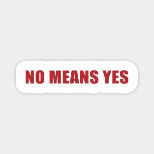 NO MEANS YES... JUST KIDDING Magnet