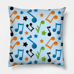 Music Notes Pattern Pillow