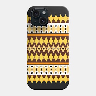 seamless pattern with black and yellow elements shit Phone Case