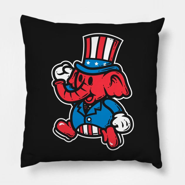 Republican Jump Pillow by krisren28