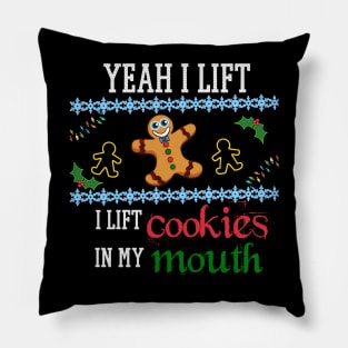 Yeah I Lift Cookies, Christmas Exercise Gym Lazy Workout Lift Pillow