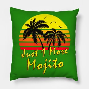 Just 1 More Mojito Retro Sunset Pillow