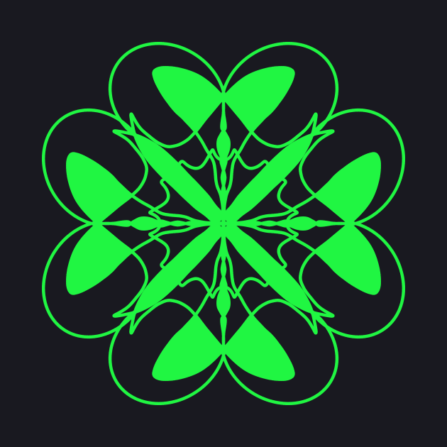 Shamrock Fantasy Mandala by Foxxy Merch