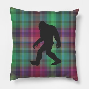 Bigfoot on Plaid Pillow