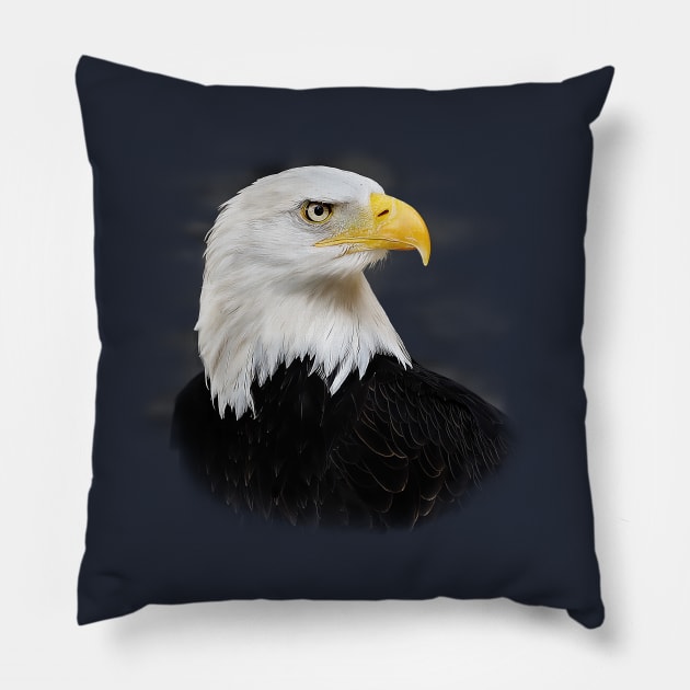 Blue Valentine Eagle Pillow by TheTome