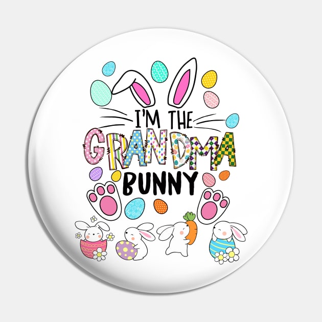 I'm The Grandma Bunny Matching Family Easter Party Funny Shirt Pin by WoowyStore