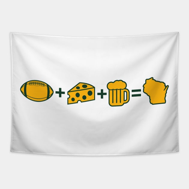 Wisconsin Math - White 1 Tapestry by KFig21