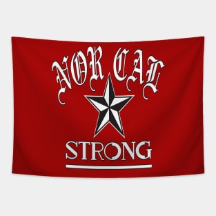 NOR CAL STRONG DESIGN #1- WHITE/BLACK BORDER Tapestry