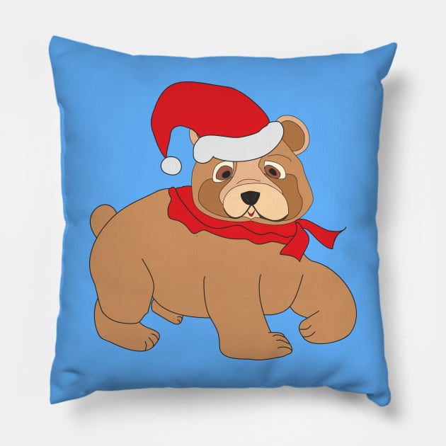 Christmas bear Pillow by Alekvik