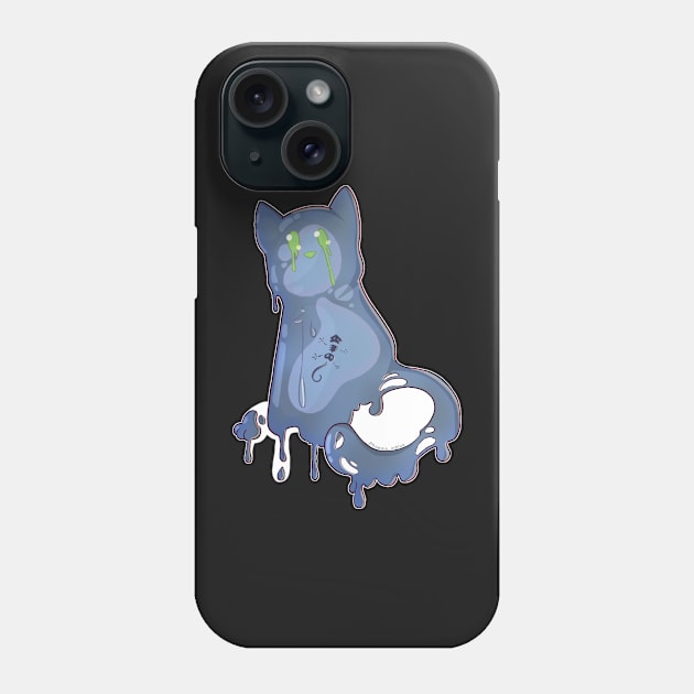 Space Cat - Blue Alien Slime Phone Case by Phoenix-InBlue