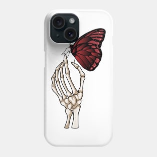 Skeleton Hand Butterfly Phone Case