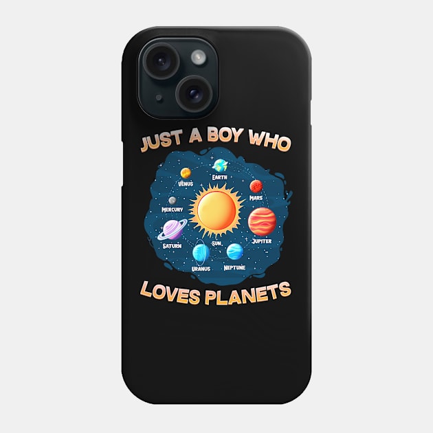 Just A Boy Who Loves Planets I Science Chemistry Phone Case by biNutz