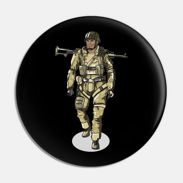 Soldier Pin by LetsBeginDesigns