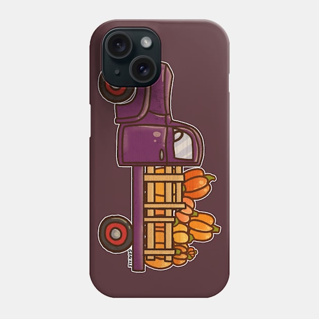 Pickup A Pumpkin! (Purple Version) Phone Case by Jan Grackle