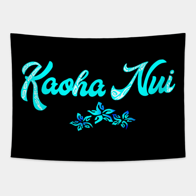 KAOHA NUI (Blue lagoon) Tapestry by Nesian TAHITI