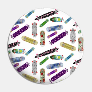 Colorful Skateboard Pattern Pin