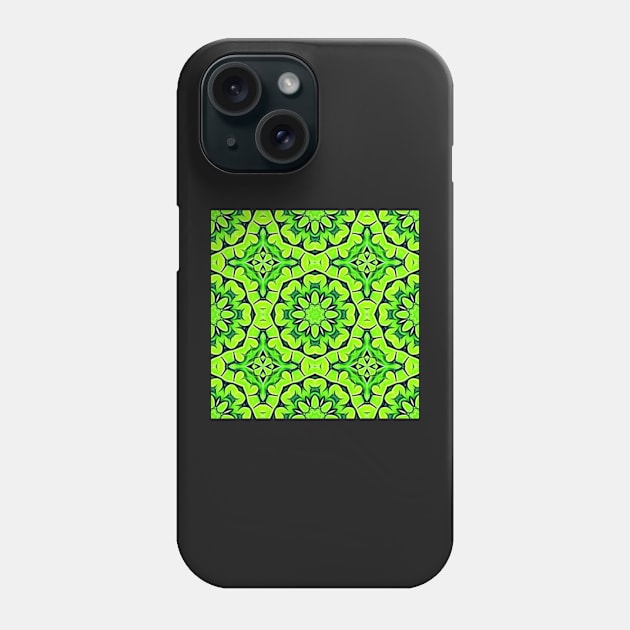 Pretty Green Leaves Lucky Clover Greenery Pattern 9 Phone Case by BubbleMench