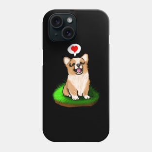 Cute dog show some love to everyone Phone Case