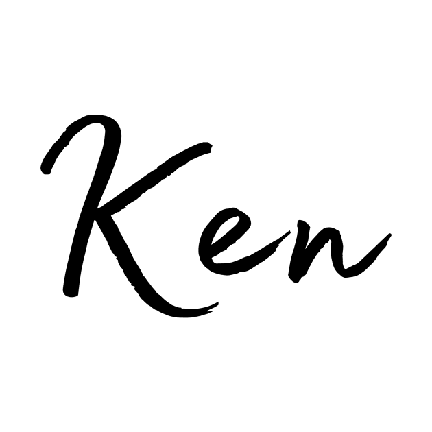 Ken Name Calligraphy by Word Minimalism