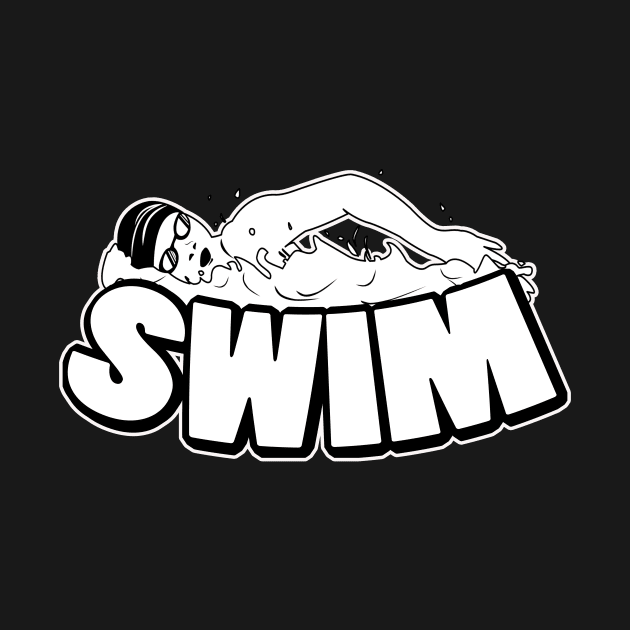 Swimming Swimmer by Foxxy Merch